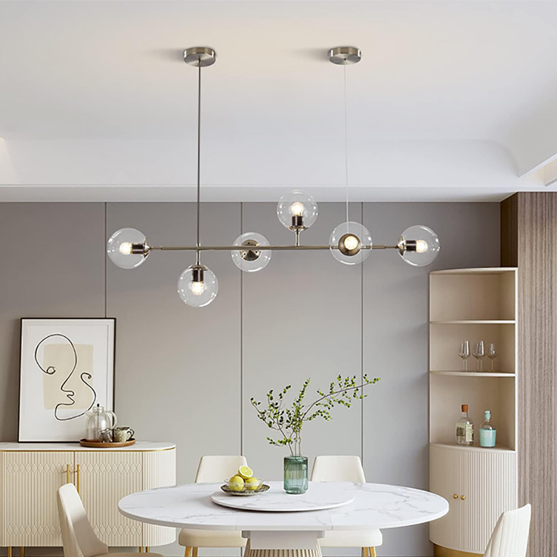 Moderno minimalista de hierro forjado restaurante bar araña Comercio exterior Amazon restaurante iluminación fábrica en stock lámparas al por mayor