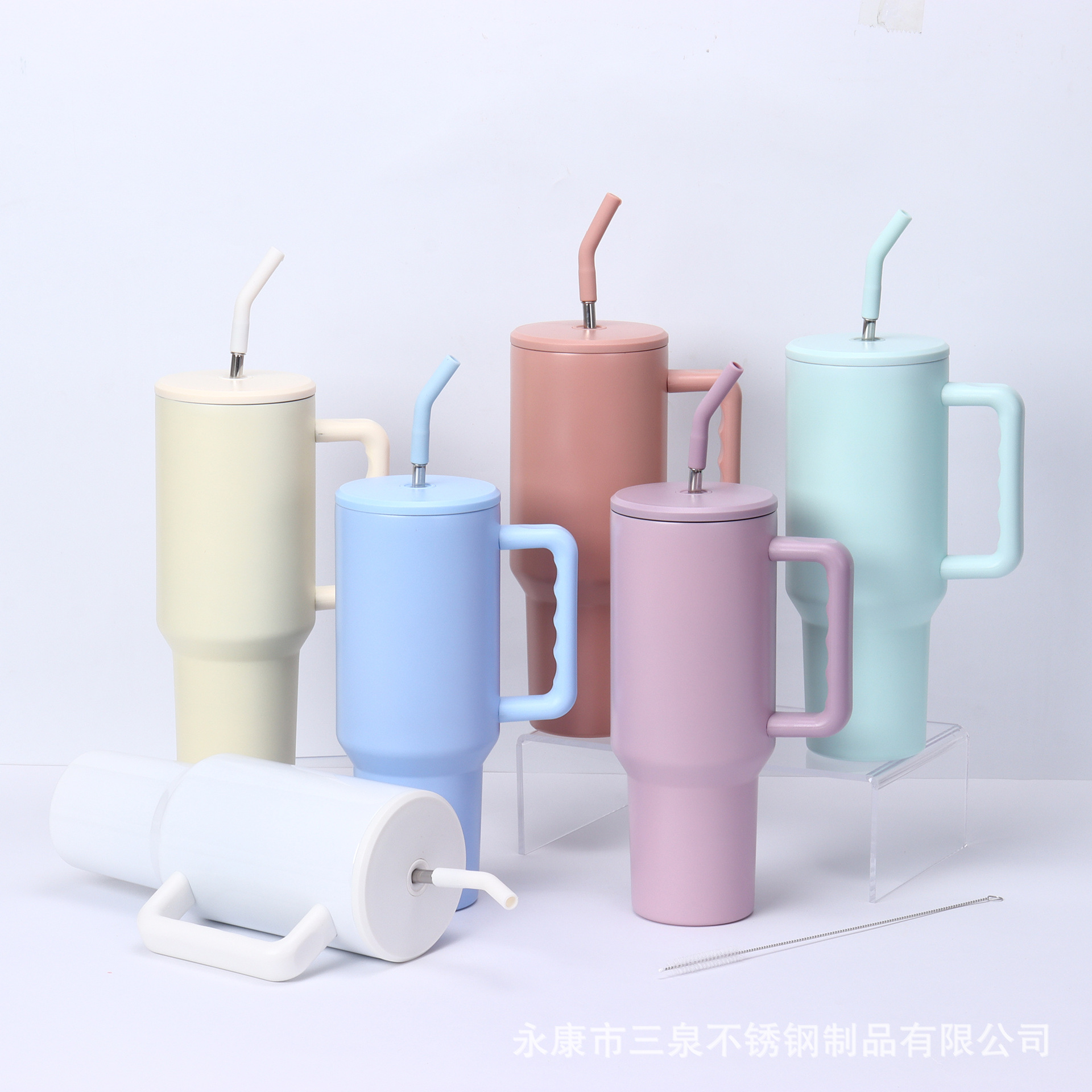 Amazon nuevo 40oz mango helado ventosa 304 taza de coche aislamiento cerveza fría cola taza de agua del coche