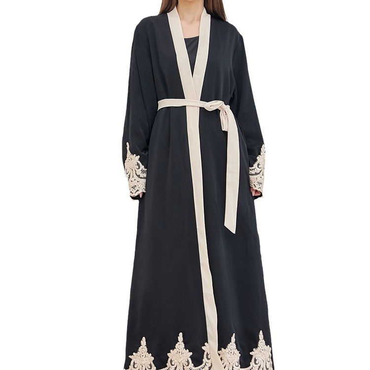Fashion Embroidered Robe Turkey Casual Cardigan Dress Women