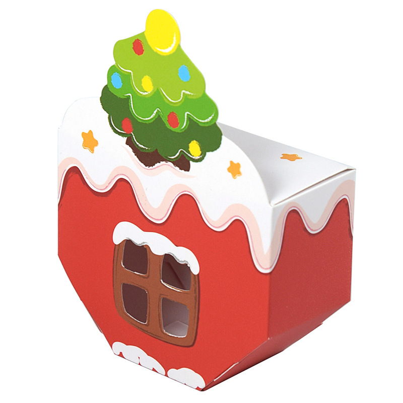 かわいい折りたたみビジュアル中空キャンディクリスマスギフトボックス在庫あり DIY クリエイティブカラフルな聖なるギフトボックス 10 パック|undefined