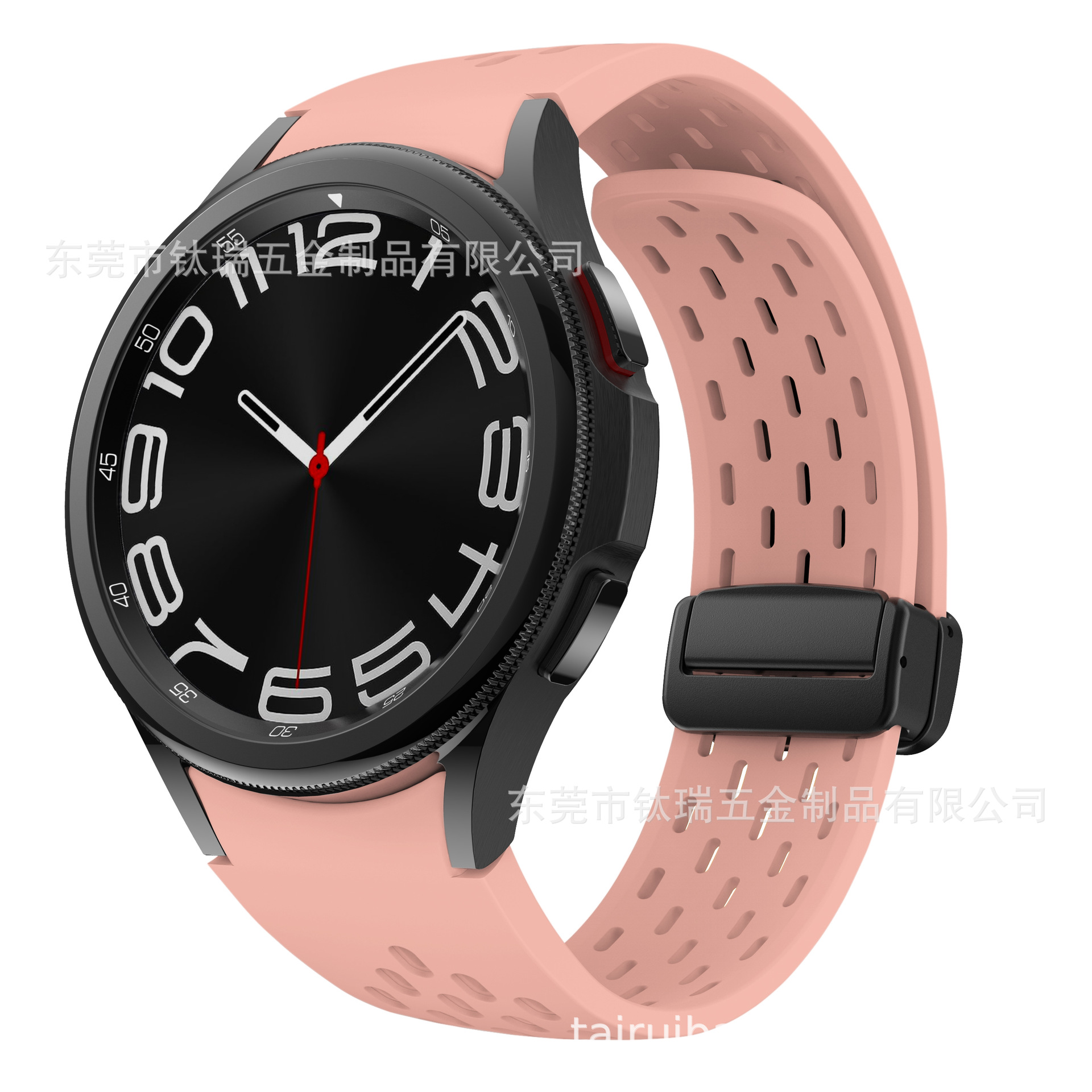 Adecuado para Samsung Galaxy watch6 correa de silicona malla transpirable watch6/5 magnética plegable hebilla Correa