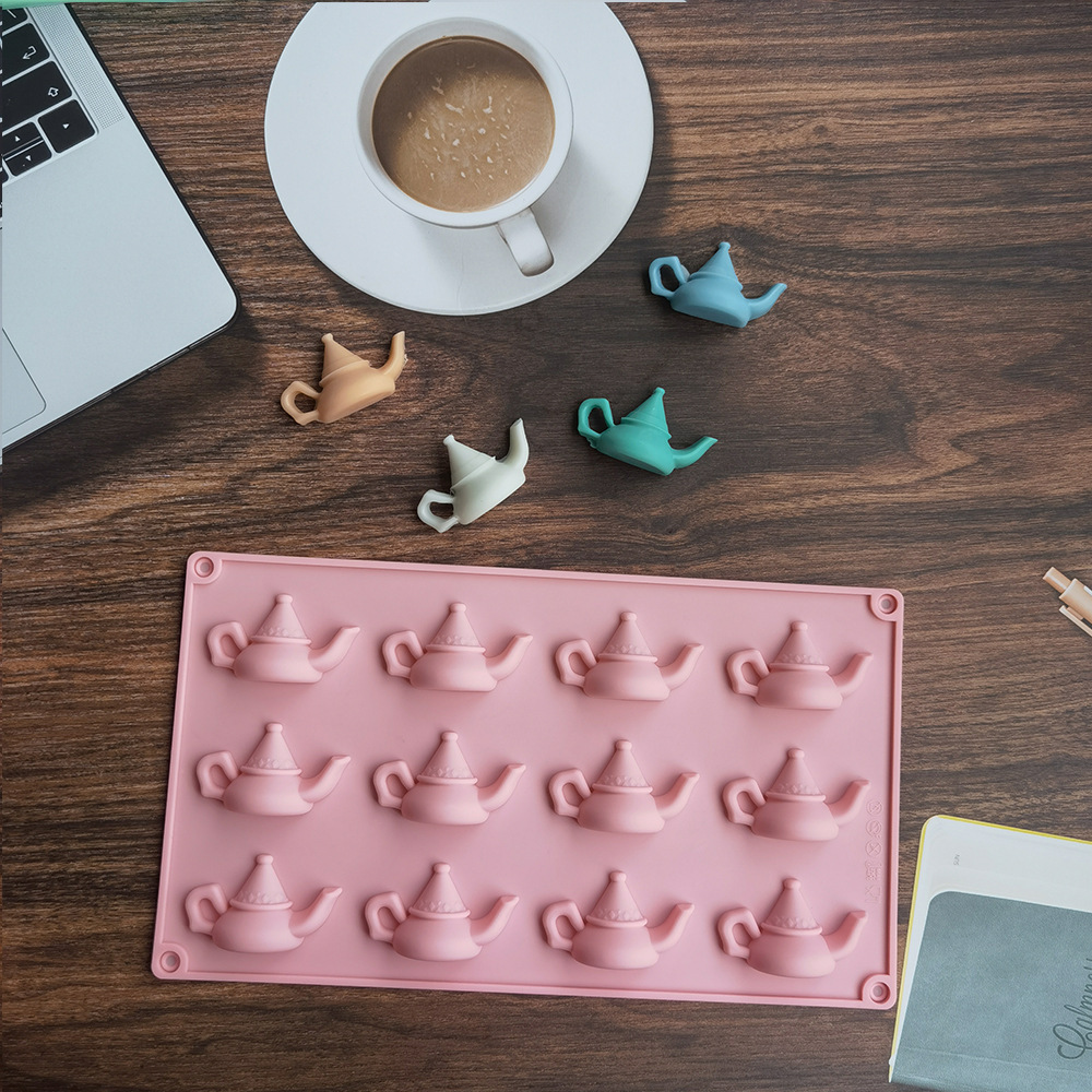 12 tetera 53 molde de silicona pastel helado pudín molde de postre jabón utensilios