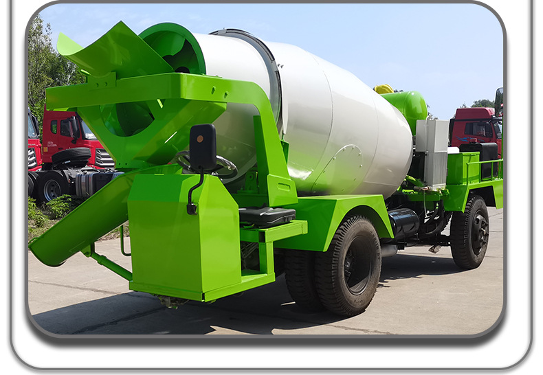 Concrete Mixer for Tunnel Height Limit Concrete Mixer Truck with Two Ends Open. Homemade Four-In-One Cement Mixer Truck