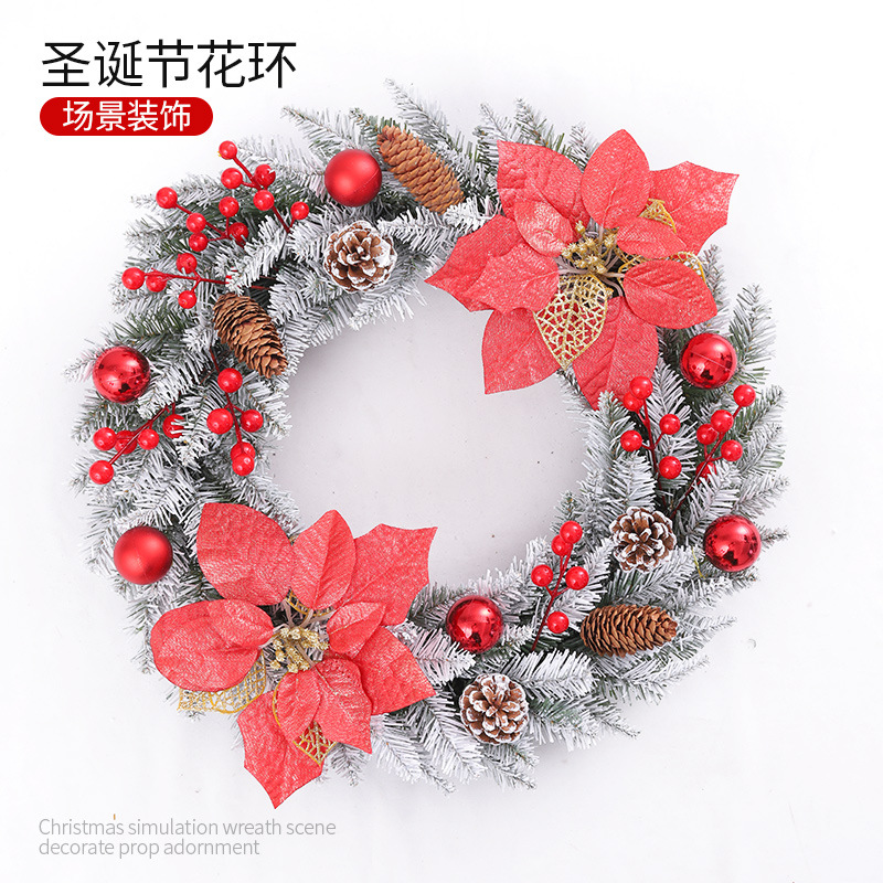 Amazon transfronteriza nueva guirnalda de Navidad 40/50/60cm Garland lugar de Decoración Accesorios guirnalda decoraciones