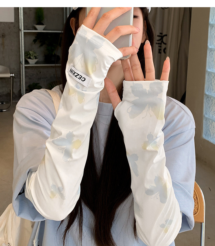女性用バタフライアイススリーブ UV カット日焼け止め サイクリング用  詳細画像