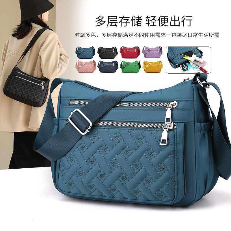 Women's 2025 Spring New Crossbody Bag Portable Large Capacity Business Coin Purse Multi-Compartment Casual Middle-Aged Mom Bag