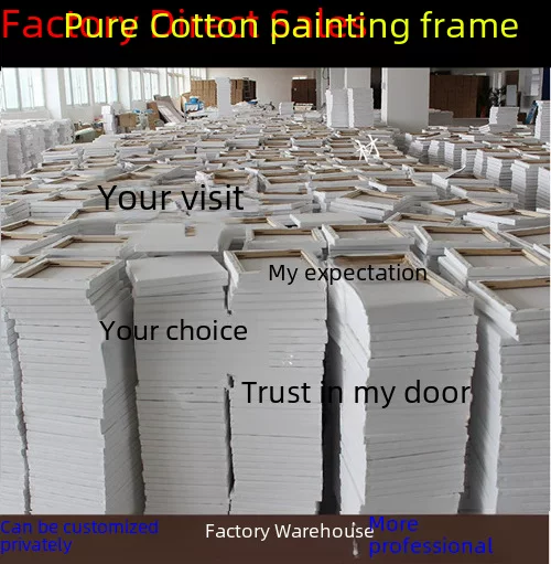 Oil Painting Frame Canvas Frame Pure Cotton Oil Painting Frame Canvas Frame Acrylic Cotton Linen Oil Painting Board Wholesale Hand-Painted DIY