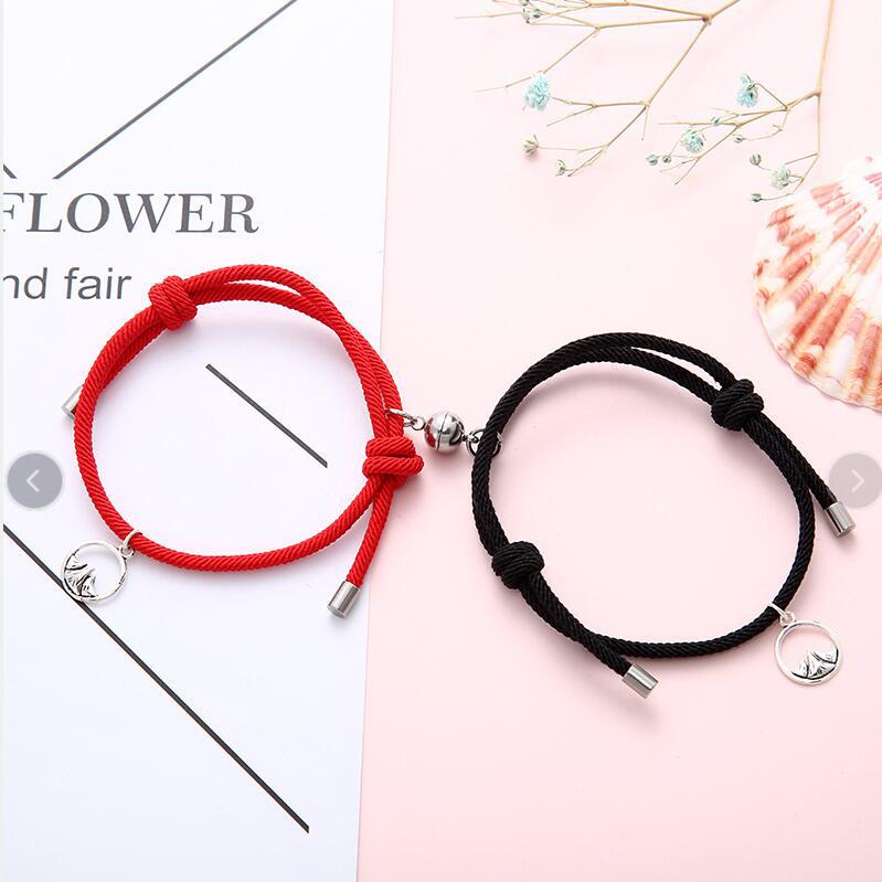 Wholesale Fashion Solid Color Magnetic Couple Bracelet display picture 3