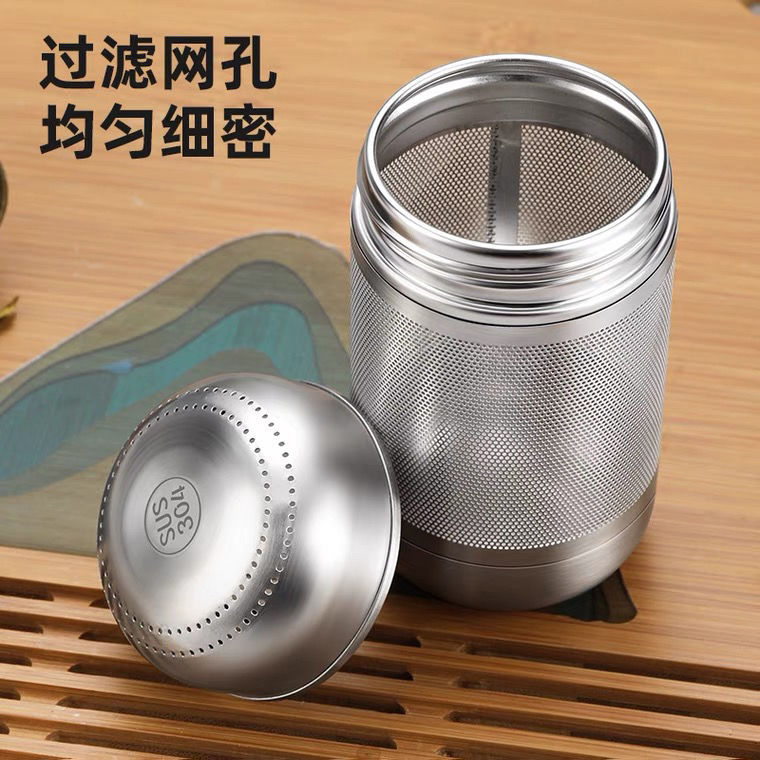 Tea strainer filter, tea infuser mesh, stainless steel tea separator, tea-making & brewing tool, glass cup, thermos, and filtration net