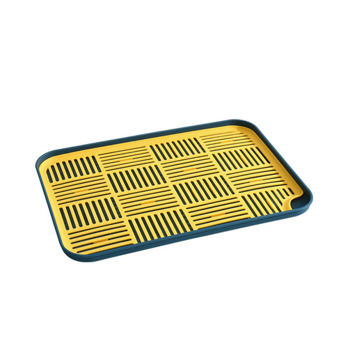 Water cup drain tray home living room double-layer tray rectangular tea tray fruit plate plastic creative drain basket rack