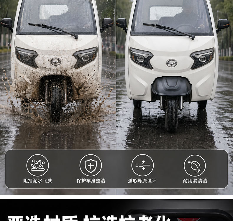 Electric Tricycle Mudguard, Special Front Wheel Mudguard for Canopy Vehicles, Universal Mudguard Wheel Cover Accessories
