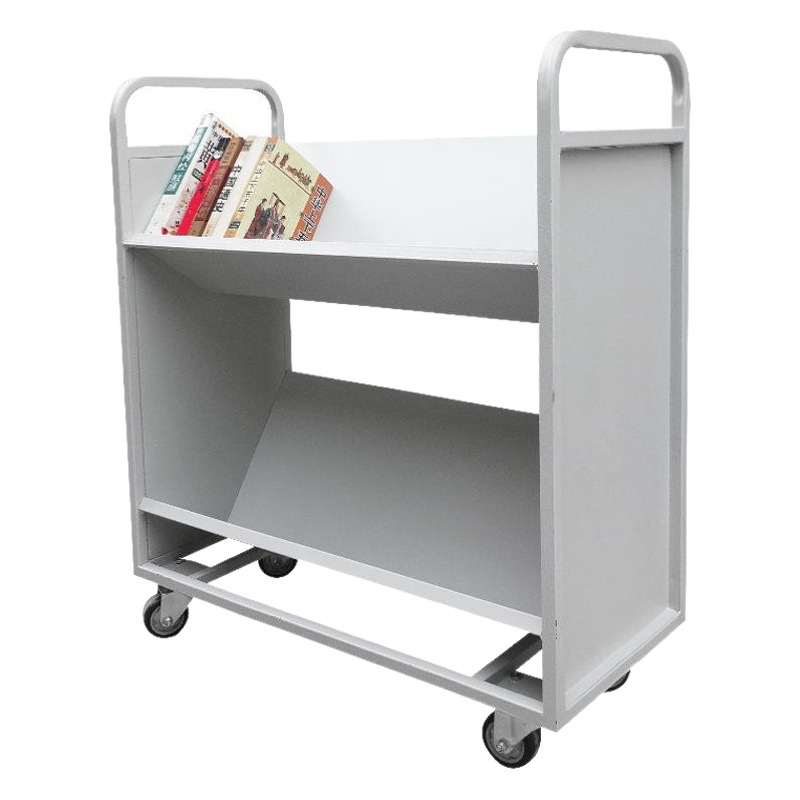 Biblioteca de dos pasos de tres pasos escalera de libros archivos Sala Carro de libros con ruedas plano de dos capas de tres capas carro en forma de V escalera de escalada image 1