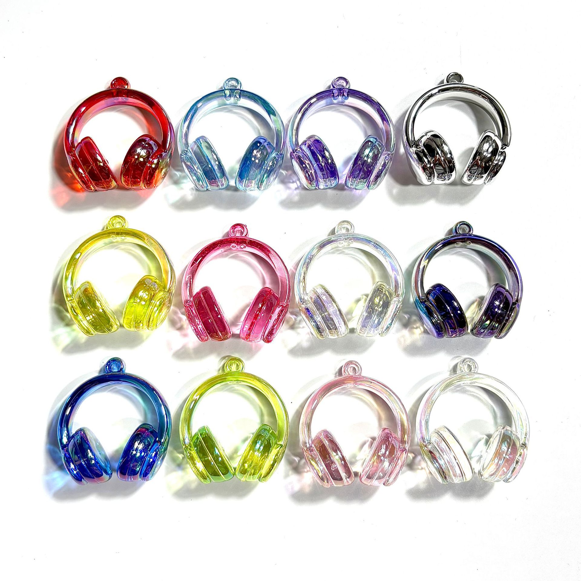 Acrylic Stereo Trendyy Hip-hop Style Headphone Pendant Pendant Diy...