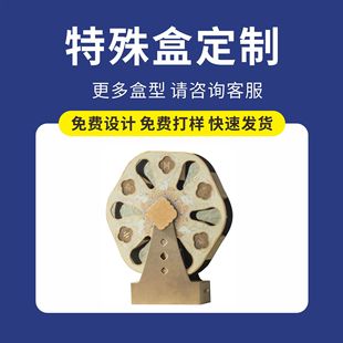 Gift Box with Windmill Rotating Design, Transparent Perfume Mask Skincare Product Color Box, Paper Holder, Small Batch Gift Box with Window