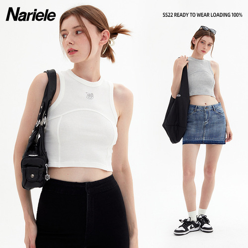 HeyHenry fashionable solid color sexy camisole for girls summer new pure lust top with slim design