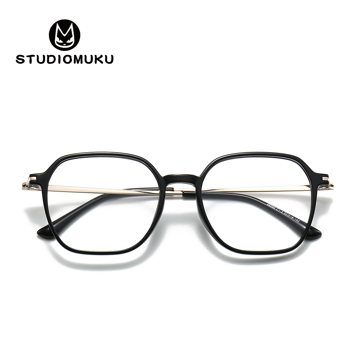 STUDIOMUKU madera fresco gafas marco cuadrado gafas marco liso gafas marco decorativo miopía marco gafas