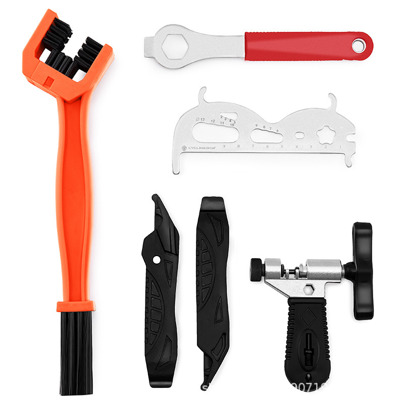 Herramienta de reparación de bicicletas eje central conjunto de combinación de llave volante conjunto de montaje y desmontaje herramienta de reparación de cadena giratoria Reparación de desmontaje de vuelo