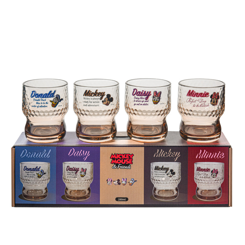 Nuevo tipo de taza de vidrio caja de regalo martillo retrógrado taza de vidrio de agua taza de jugo taza de moda taza transparente