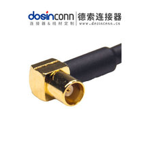 厂家供应BNC视频线前锁板大六角防水母头转MCX母头弯式接RG316线