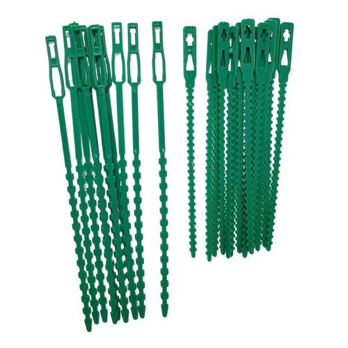 50 multifunctional fishbone cable ties, green straps, garden fixed wires, gardening fishbone cable ties factory