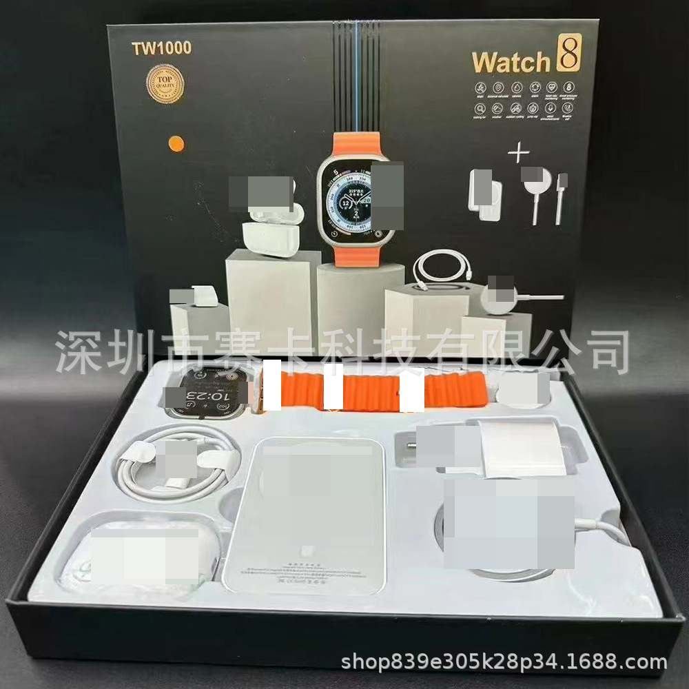 Tw1000 Smart Watch Men's Multi-Function Long Battery Life Eight-In-One Cross-Border Hot Model Manufacturer X8 X10 X9