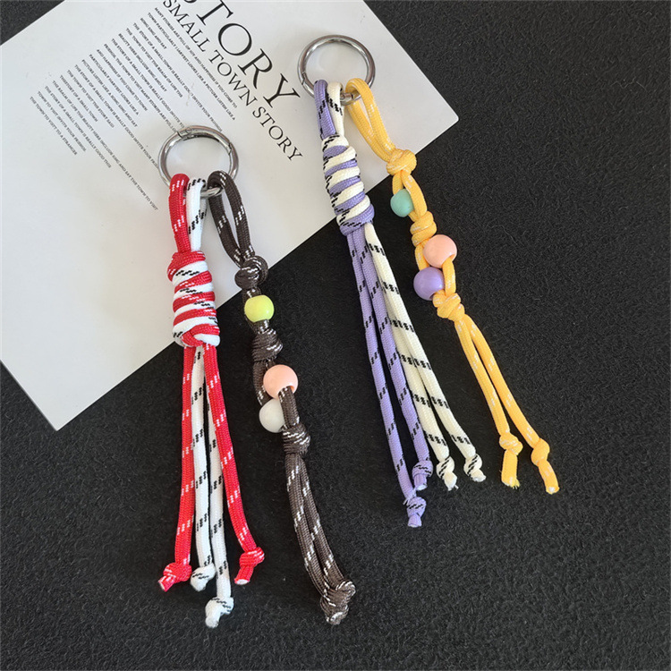 Modern Style Braiding Thread Knot Women's Bag Pendant Keychain display picture 2