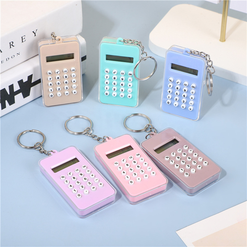 Creative Cartoon Keychain Calculator Cute Mini Student Computer Portable Exam Calculator Wholesale