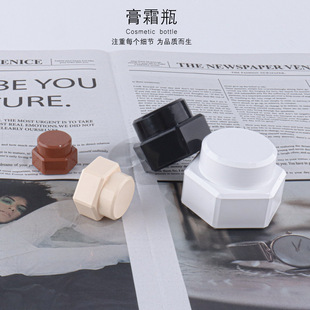 Nail gel jar 2g5g hexagonal nail polish gel jar eye cream empty bottle cream bottle pp phototherapy glue split bottle
