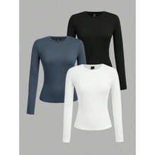 C 65356 Women's slim long base tee Ů��������������