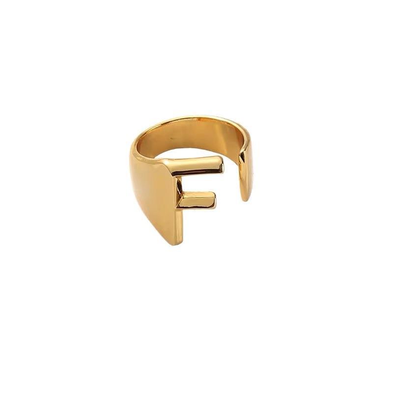 Fashion Letter Copper Plating Open Ring 1 Piece