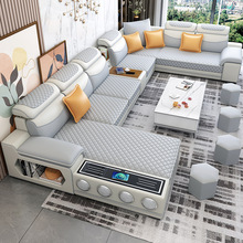 大小户型现代简约客厅U型沙发多功能科技布艺乳胶沙发整装组合