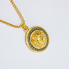 Accessory, necklace hip-hop style, pendant, European style, 750 sample gold