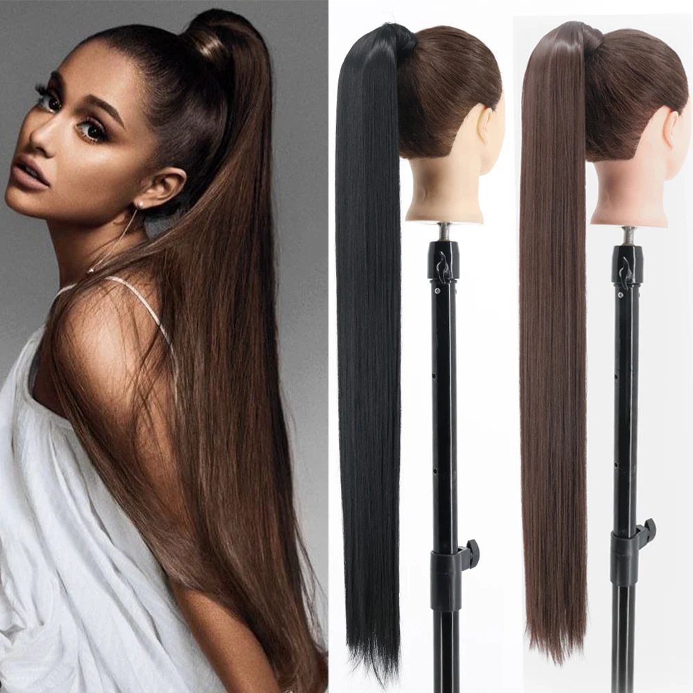 85CM larga seda de alta temperatura cabello recto cabello caballo fibra química caballo cabello