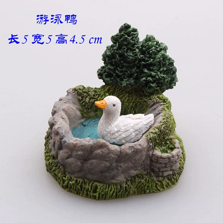 Микропейзаж аксессуары для ландшафтного дизайна психологические песочные настольные игровые инструменты плавание утка украшения из смолы овчина питьевой гусь