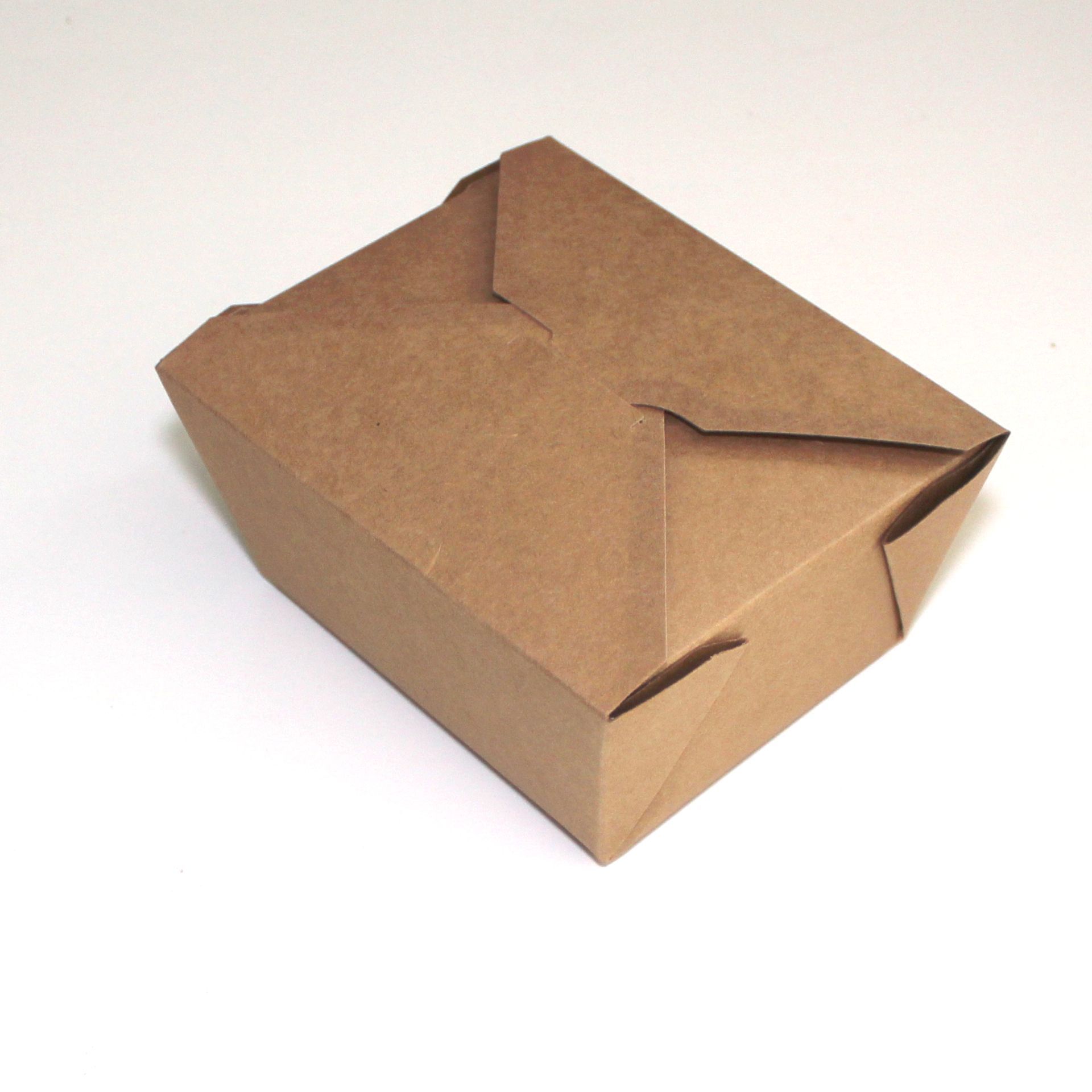 Caja de embalaje de papel kraft, caja desechable comercial estilo coreano para pollo frito, caja de papel a prueba de aceite para comida ligera, ensaladas y arroz frito, apta para alimentos.
