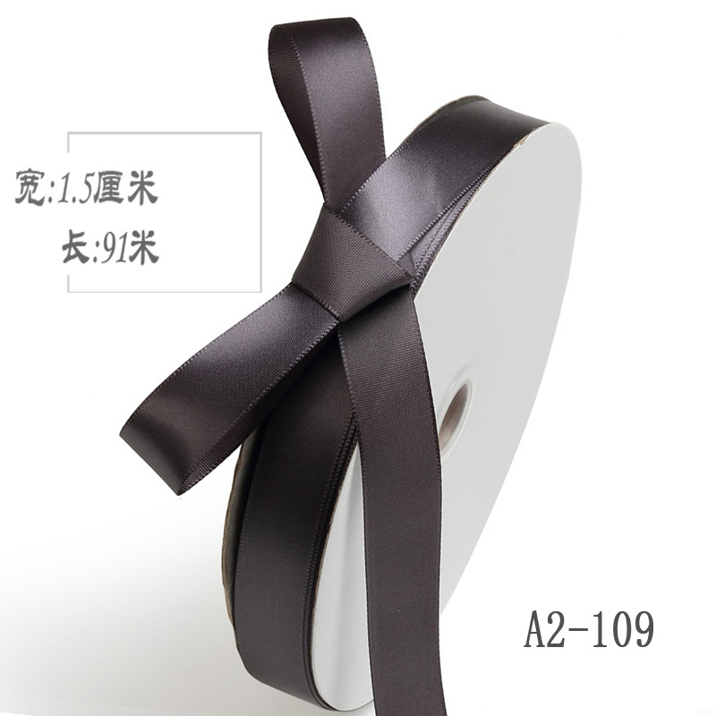 1,5 cm cinta de poliéster arco DIY cinta de la boda flores caja de regalo de frutas ropa de embalaje de satén cinta de color