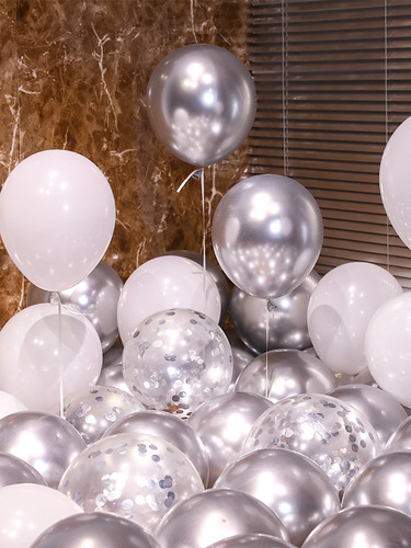 Metallic Color Balloon Decorations for Shopping Mall Event, Moving-in Grand Opening, Children's Birthday Scene Decoration, Luxury and Thick Latex