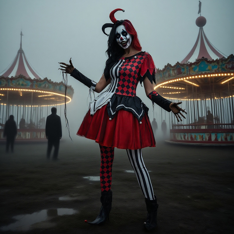 2025 Halloween New Horror Clown Cosplay Costume Haunted Holiday Party Stage Performance Costume