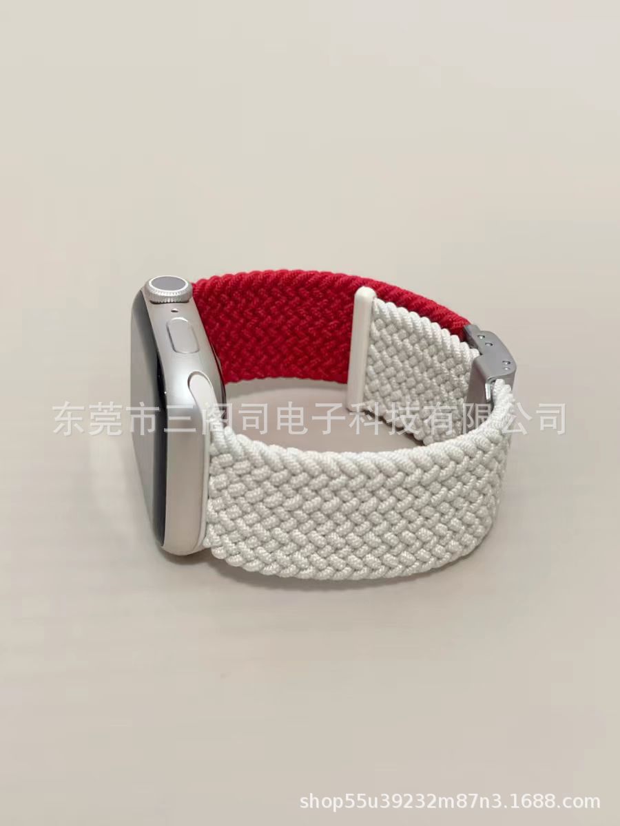 This integrated buckle braided watch strap is suitable for Applewatch bands and for Huawei and Samsung nylon braided ones undefined