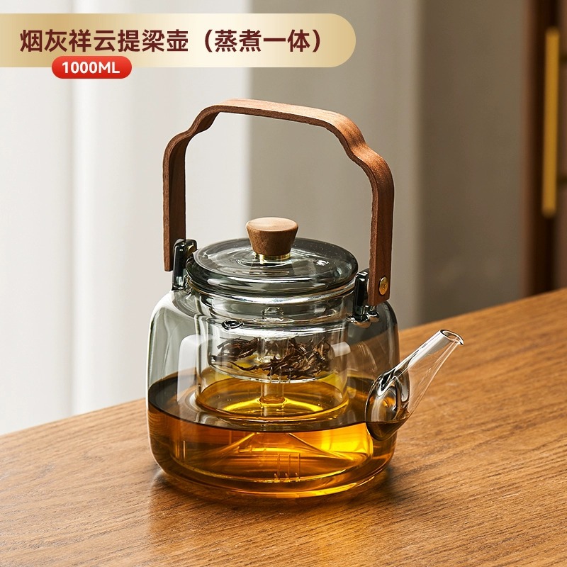 Tetera de Vidrio con Asa de Vidrio de Borosilicato Resistente al Calor para Té image 8