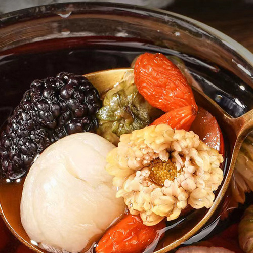 Yangyuanji Mulberry Goji Berry Longan Tea Triangle Pack Goddess Tea Black Mulberry Goji Berry Tea Wholesale and Distribution Red Date Tea