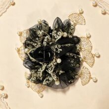 【刺绣扇子抓夹】夏季新款高级感新中式古风百搭扇子鲨鱼夹抓夹