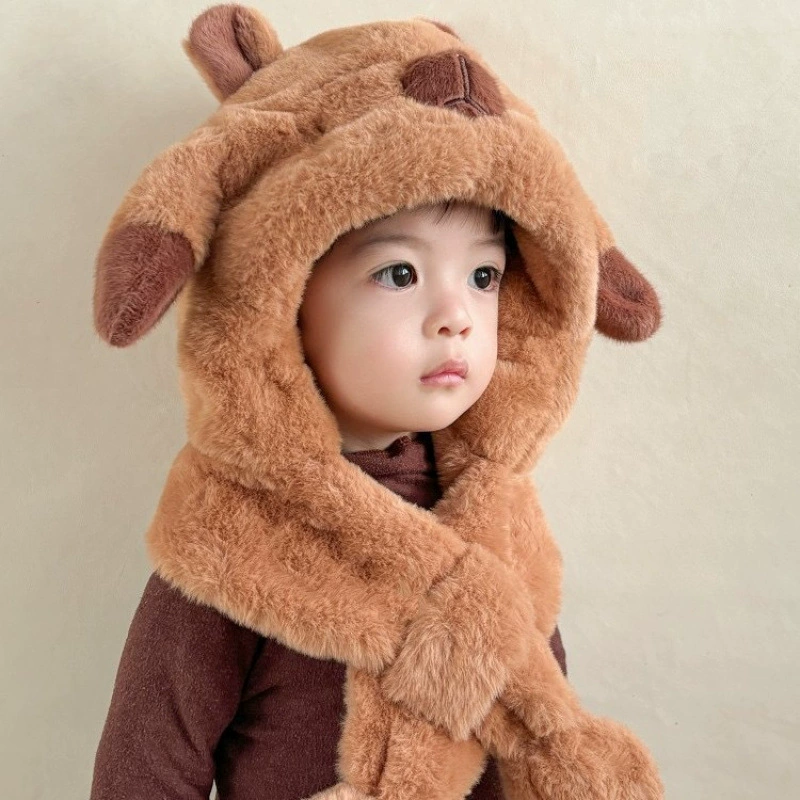 Set, children's scarf, demi-season hat, 2 piece set