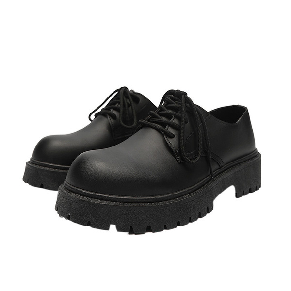 Japanese casual trend black exclusive shoes English style platform
