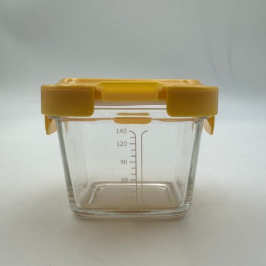 Cuenco de alimentos suplementarios para bebés calentado por microondas, caja de almuerzo con cubierta, huevo al vapor, caja de muestra de alimentos cocinados, caja de vidrio