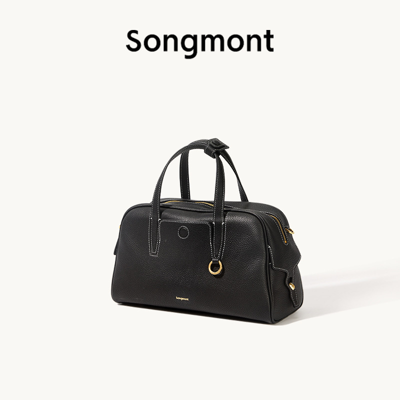 【ウェンチと同じスタイル】Songmont 山下裕松 トラッキング タイヤ 牛革 ボウリングバッグ ボストン ハンドバッグ|undefined