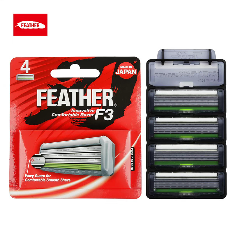 feather Feather Japanese Original F3 Samurai Razor Blades 4-Pack, Special Replacement Blades for Razors feather Feather Japanese Original F3 Samurai Razor Blades 4-Pack, Special Replacement Blades for Razors