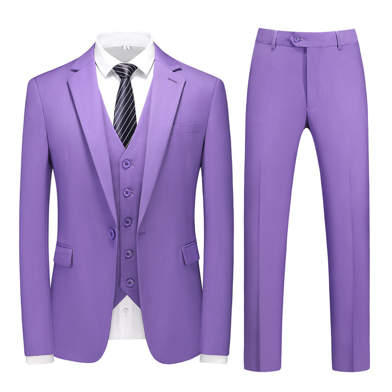 Foreign trade men's suit set three-piece one-button double-split elastic waist long-term goods factory spot wholesale