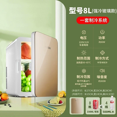 Soyuducular Refrigerator for Car and Home Use - strong-cold-glass-model-8l-gold-model-dual-use-for-car-and-home