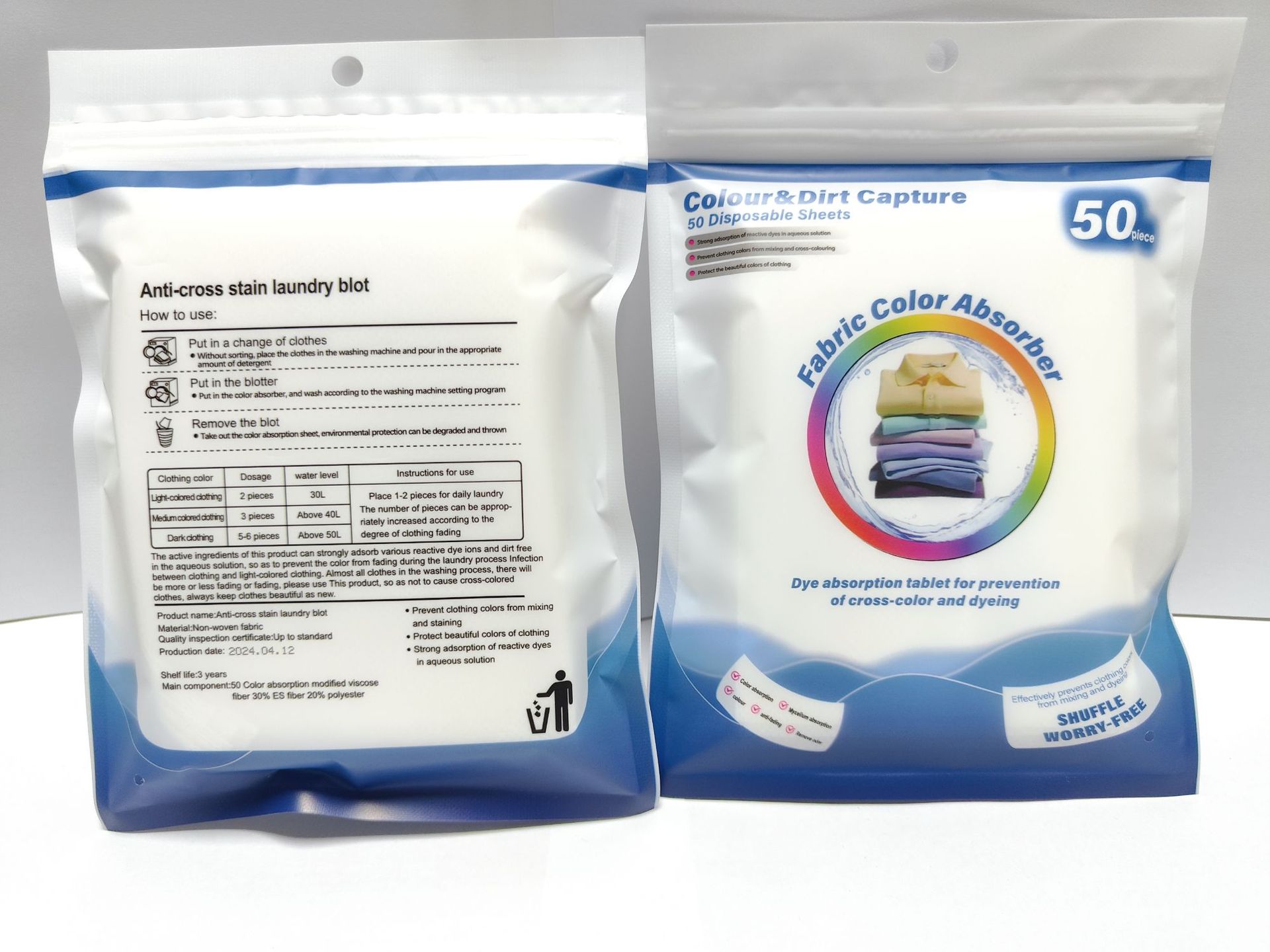 Toallitas Absorbentes de Color para Lavadora Anti-Teñido para Lavado de Ropa